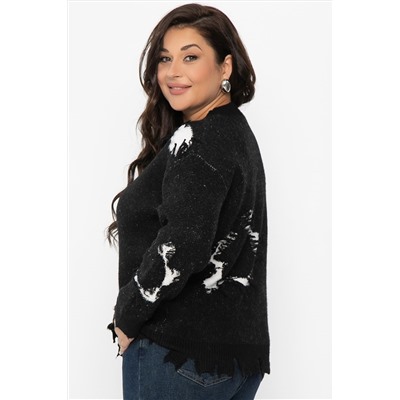 Свитер рваный Наиль (черный) Б14419-13М