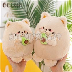 Мягкая игрушка Котик с авокадо 25 см (ВЫБОР ЦВЕТА) 230212-1, 230212-1, 230212-1_beige, 230212-1_white