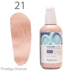 Тональный крем для лица с коллагеном Farm Stay Collagen Water Full Moist Luminous Foundation SPF15 100мл