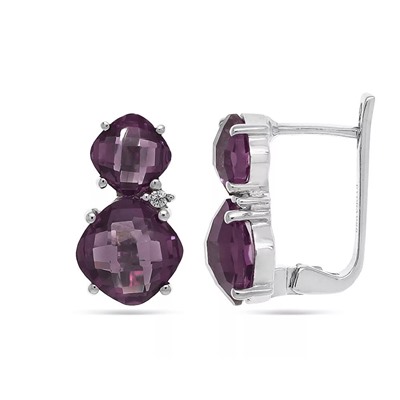 Серьги из серебра синт.александрит, Пенелопа