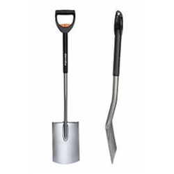 Лопата FISKARS с закругл.лезвием Эргономик 1001411