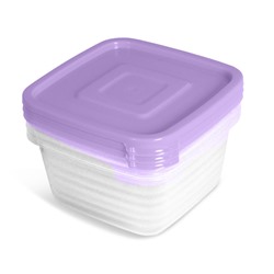 Контейнер для продуктов (СВЧ) "Унико" квадратный 0,45л набор 3шт (22 шт)