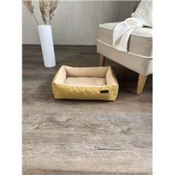 Лежанка для кошек прямоугольная горчичный