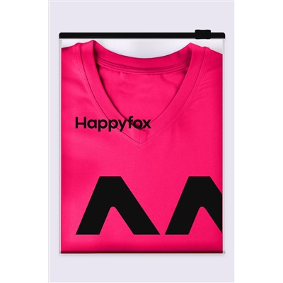 Женская футболка оверсайз с V-вырезом Happyfox