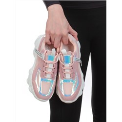 SZW80211-1PP PINK Кроссовки женские (натуральная замша, текстиль) размер 37