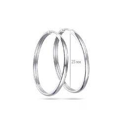 Серьги из серебра без вставки, А-2300225, 2.5 см