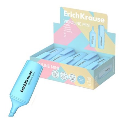 Текстовыделитель Visioline Mini Pastel голубой 60802 ErichKrause