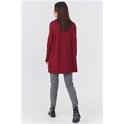 Туника трикотажная а-силуэта бордовая