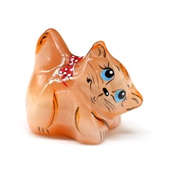 Скульптура из селенита "Котенок Барсик" 36*26*30мм