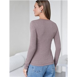 Лонгслив из премиального хлопка с эластаном