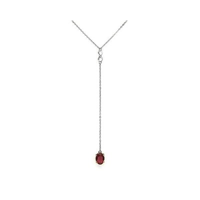 Колье из серебра рубеллит кварц, Ю-51011р