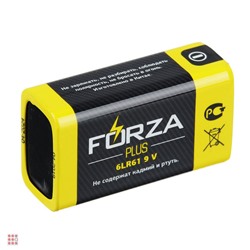 Батарейка щелочная, 1 шт, тип Крона (6LR61), BL, FORZA "Alkaline"
