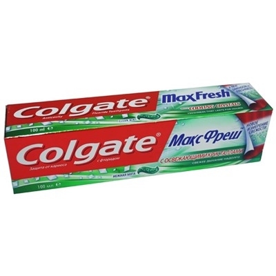 З.п.Colgate 100ml  Макс Фреш Нежная мята (с освежающими кристаллами) АКЦИЯ! СКИДКА 5%