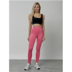 Легинсы для фитнеса женские розового цвета 1001R