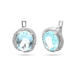 Серьги из серебра топаз, Оазис