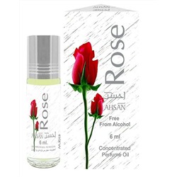 ROSE Concentrated Perfume, Ahsan (РОЗА масляные индийские духи), ролик, 6 мл.