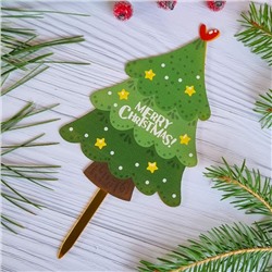Топпер «Merry Christmas» елочка