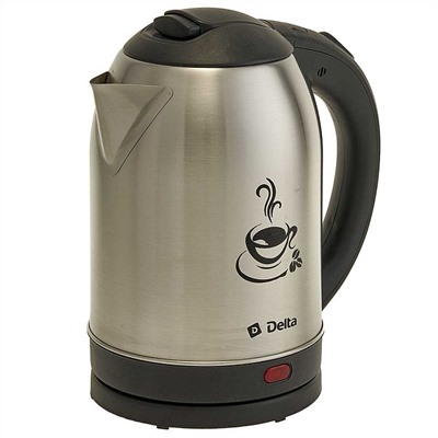 Чайник электрический 1500 Вт, 2 л DELTA DL-1333 "Coffee time" черный