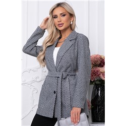 Жакет прямой с поясом