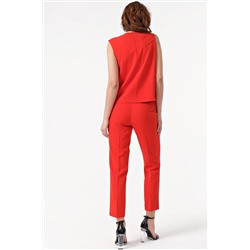 Костюм летний брючный с топом красный