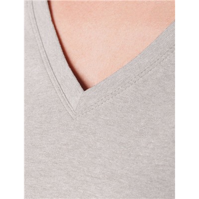 Футболка из премиального хлопка с V-образным вырезом