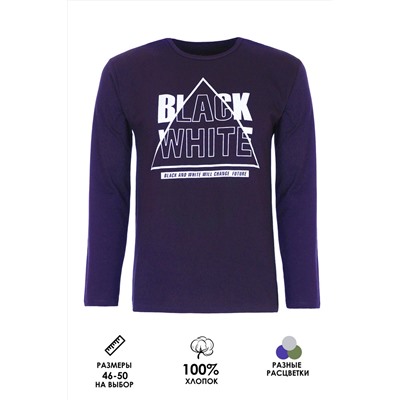 Футболка с длинным рукавом Black White ФН170