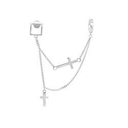 Серьги из серебра без вставки, Ю-28042р