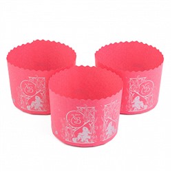 Форма для кулича Зайчата на розовом d=11 см, набор 10 шт