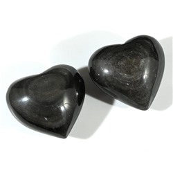 Сердце из обсидиана радужного 51*47*28мм, 70-79г