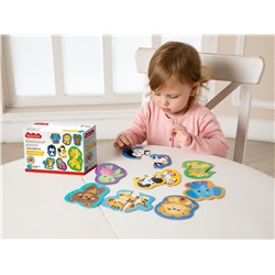 Пазлы контурные Половинки «Дикие животные»