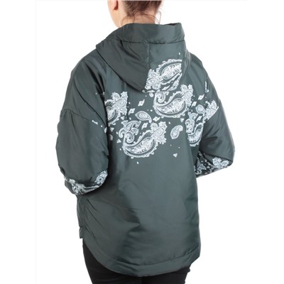 ZW-2312-C DARK GREEN Куртка демисезонная женская BLACK LEOPARD (100 гр.синтепон) размер 50/52 российский