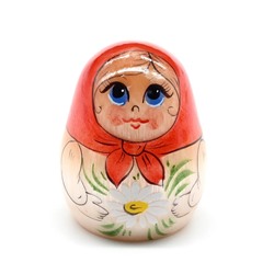 Скульптура из селенита "Матрешка мини" 30*30*36мм,