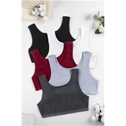 Майка-топ в рубчик для девочки 5шт. Happyfox