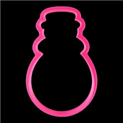 Вырубка для пряника "Снеговик" большой пластик, 12 см