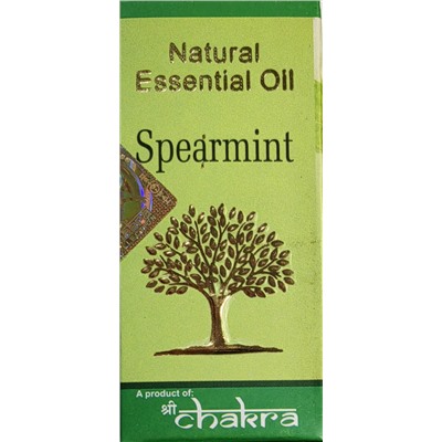 Natural Essential Oil SPEARMINT, Shri Chakra (Натуральное эфирное масло МЯТА, Шри Чакра), 10 мл.