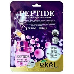 EKEL Маска тканевая д/лица с пептидами  Peptide Ultra Hydrating 25мл