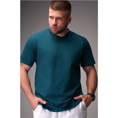 Мужская футболка больших размеров c V-вырезом Happyfox