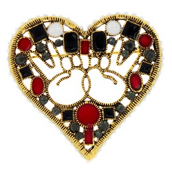 Брошь «сердце»4,5см