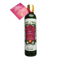 WILD ROSE & JASMINE Damage & Dry Hair Shampoo, Khadi Organic (ДИКАЯ РОЗА И ЖАСМИН Шампунь для Сухих и Поврежденных волос, Кхади Органик), 250 мл.