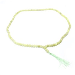 Чётки НЕФРИТОВЫЙ АГАТ СВЕТЛЫЙ ГРАНЕНЫЙ (SEW-AG-08) - привлечение богатства и изобилия (камень, бусины 8 мм.), 1 шт.