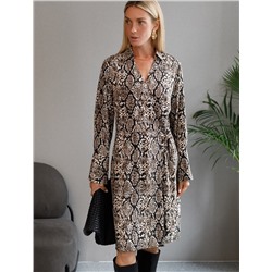 Платье на запАх из вискозы с принтом