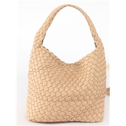 Сумка женская искусственная кожа BSK-21091  (плетенка),  1отдел+косметичка,  плечевой ремень,  бежевый 255156