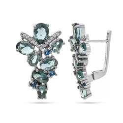 Серьги из серебра лондон топаз кварц, Лоза
