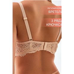 Бюстгальтер 18291 кружевной cо съемным декоративным элементом НАТАЛИ #1025869
