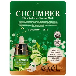 EKEL Маска тканевая д/лица с экстр.огурца  Cucucmber Ultra Hydrating 25мл