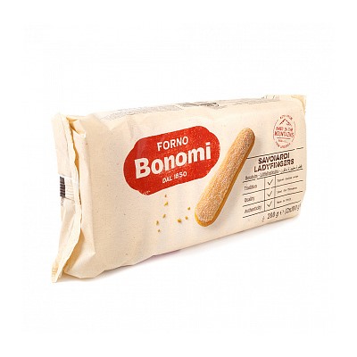 Палочки Савоярди Bonomi 200 гр одноцветные (ваниль)