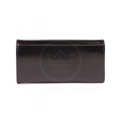 Портмоне женское Premier-DM-1 н/к,  6 отд,  4 карм,  черный глянцевый (89)  144059