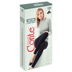 Легинсы жен. хлопковые COTTON LEGGINGS 250 ден, р.2 nero