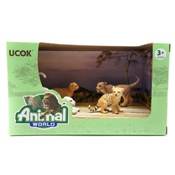Набор  Животный мир 4шт (пумы и гепарды) 19*11см / коробка 229803