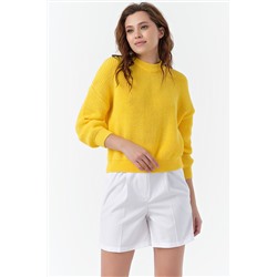 Джемпер вязаный оверсайз желтый